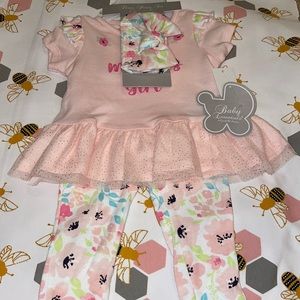 Baby Essentials Floral Girl Matching Set!
